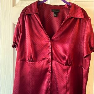 Short sleeve button down blouse